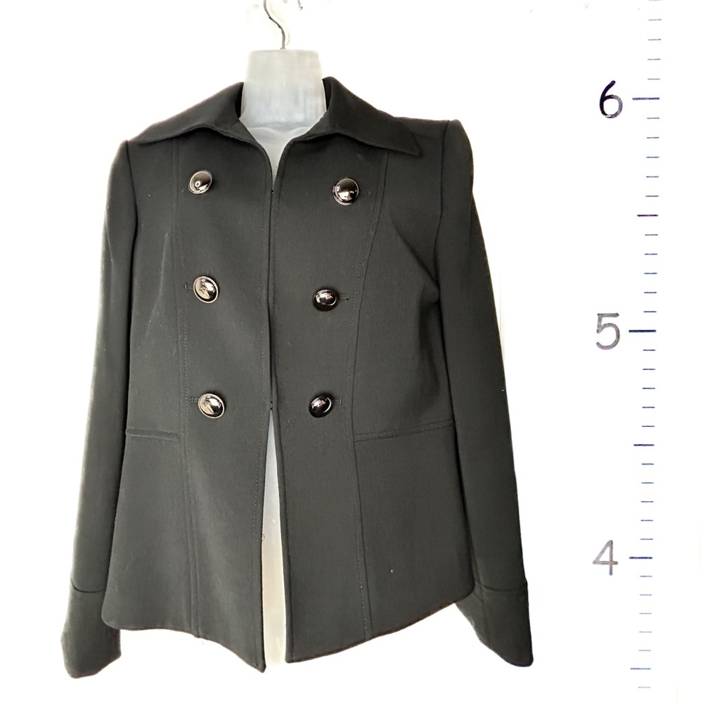 Alex Marie Black Peacoat Blazer Size 8 Women's Gothic‎ Old Money Preppy